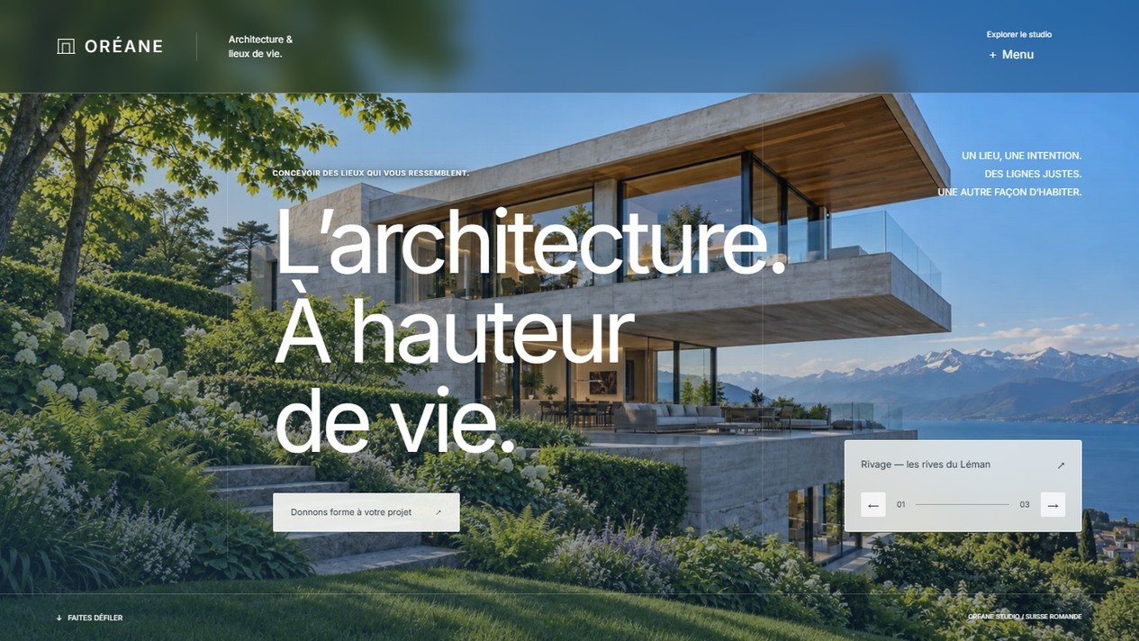 Aperçu du site ORÉANE