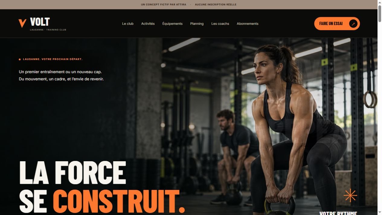 Aperçu du site VOLT